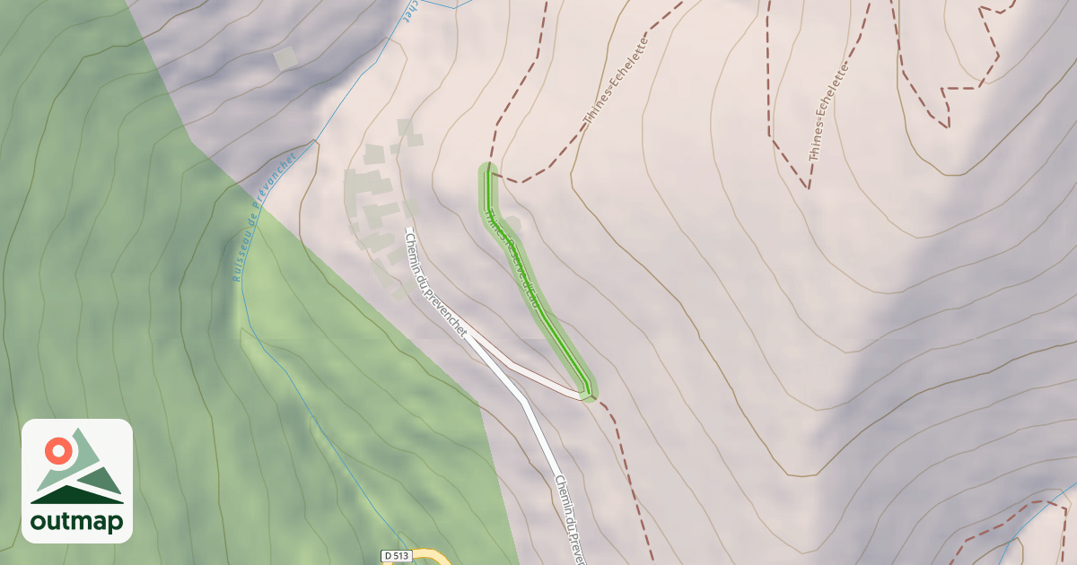 Map of Thines Reserve d'Eau