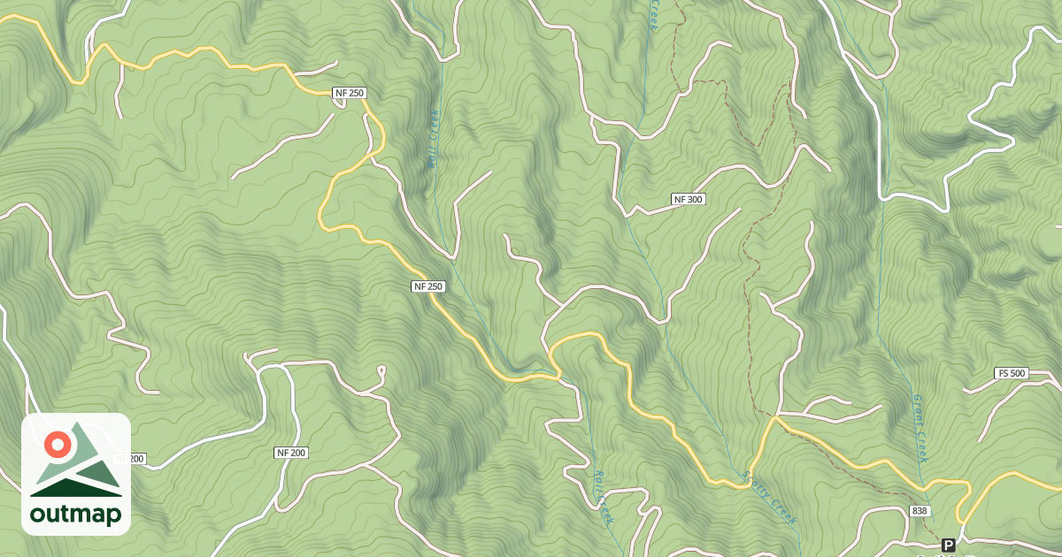 Map of USFS Motor Vehicle Use Map Roads {8BC3F389-B3B5-4B8E-AFE6-4678B8E20E48}