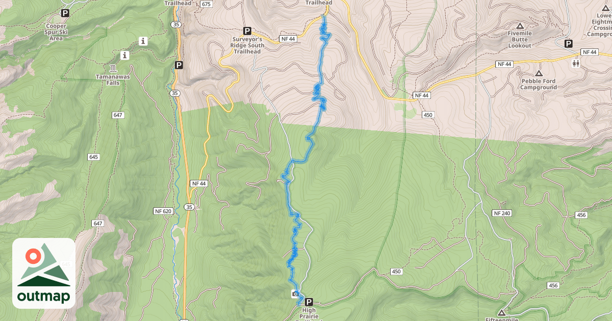 Map of Cooks Meadow Trail #639