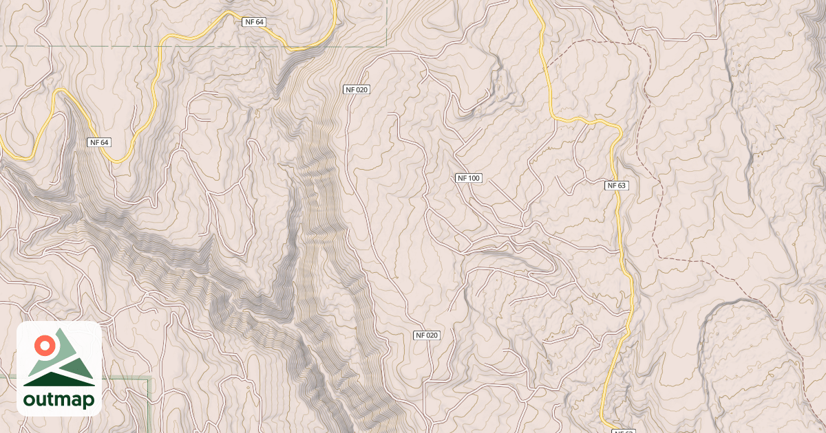 Map of USFS Motor Vehicle Use Map Roads {C2541610-99C9-433A-BB0D-91C37144C1BA}