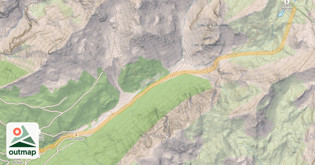 Map of Col de Néal — Pont-du-Giet