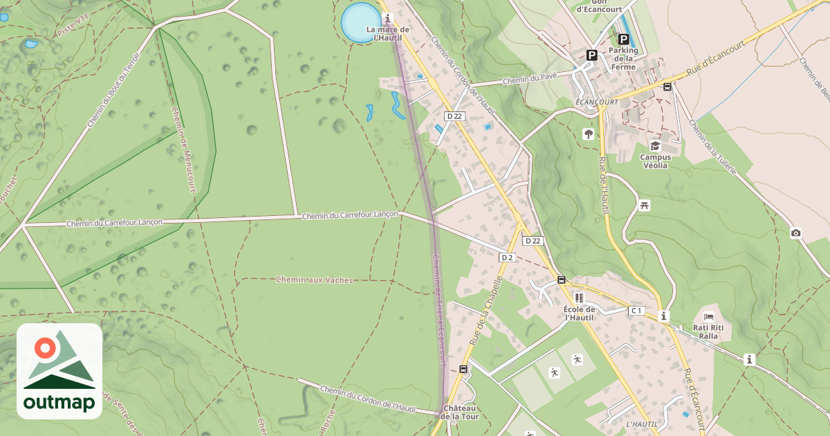 Map of Chemin de Triel à Ecancourt