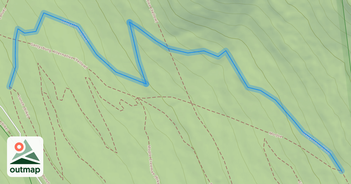 Map of Gettysberm (bike)