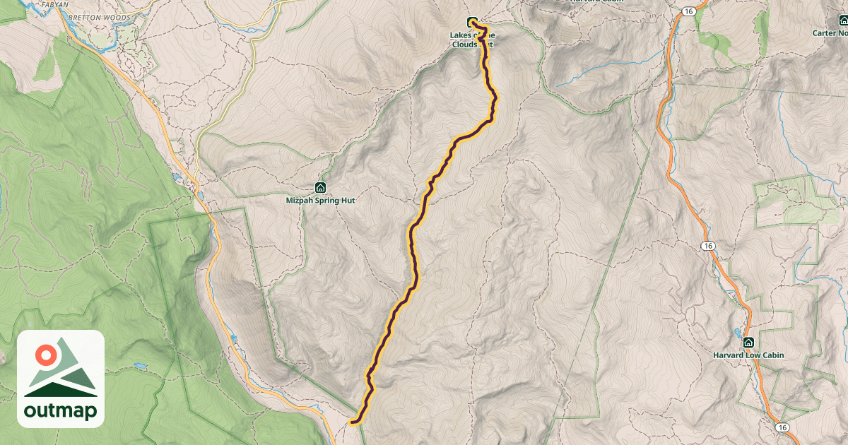 Map of Dry River Trail
