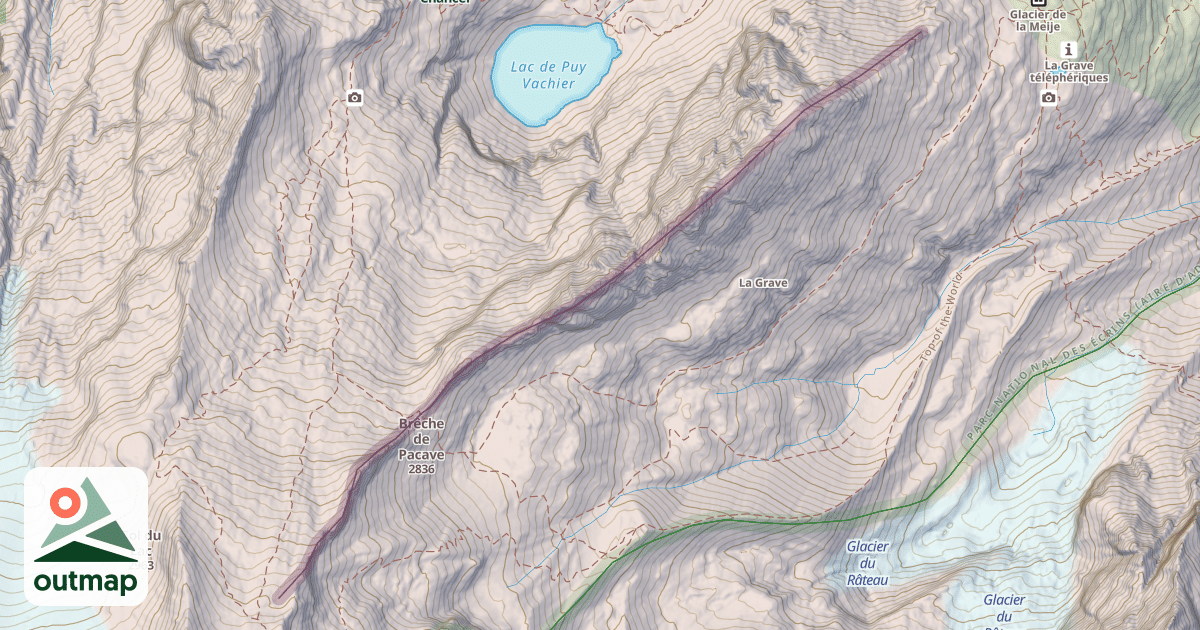 Map of Peyrou d'Amont
