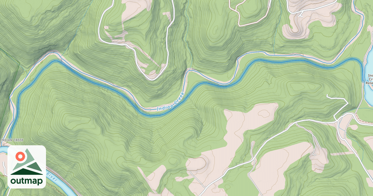 Map of Indian Creek Valley Trail