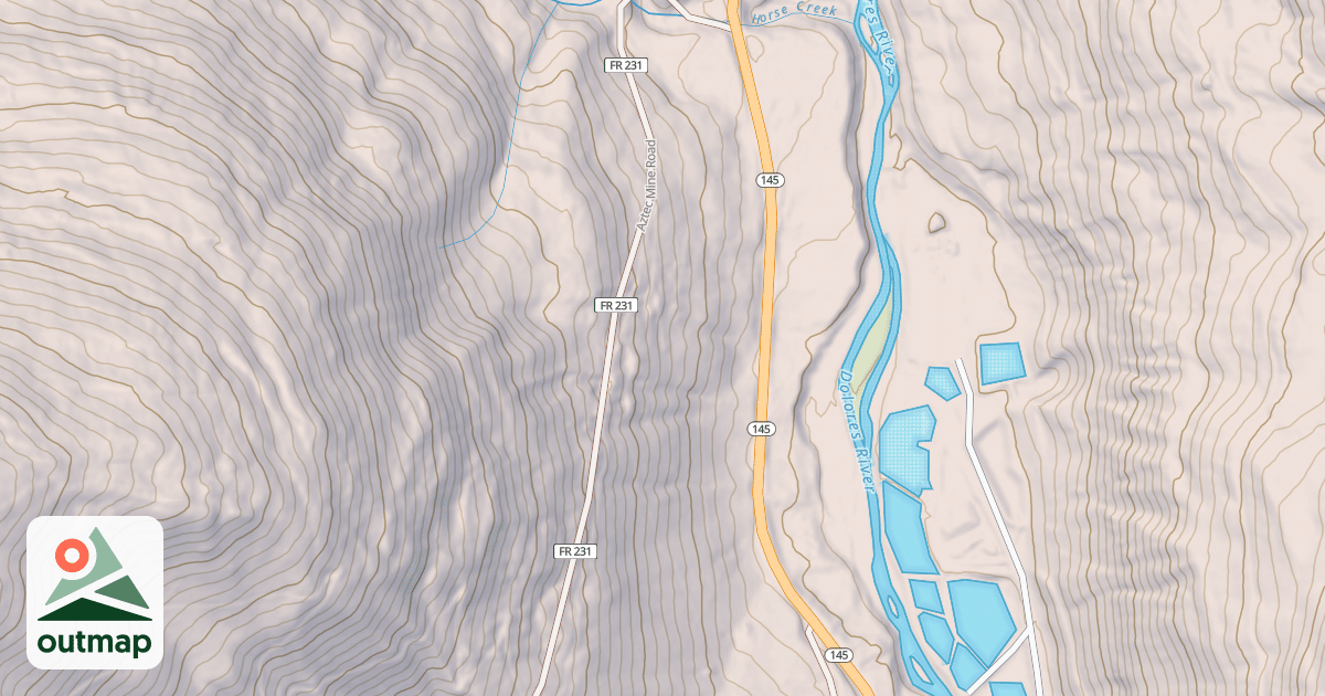 Map of AZTEC MINE