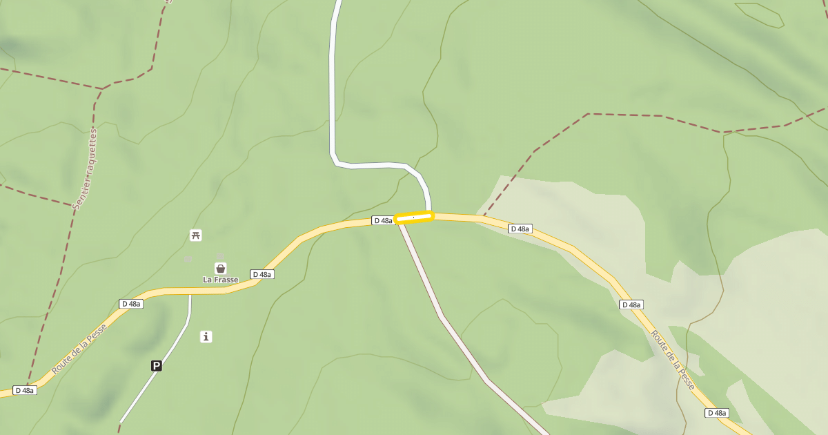 Map preview of Route de la Pesse