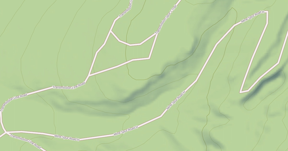 Map preview of MINE SPUR ROAD H