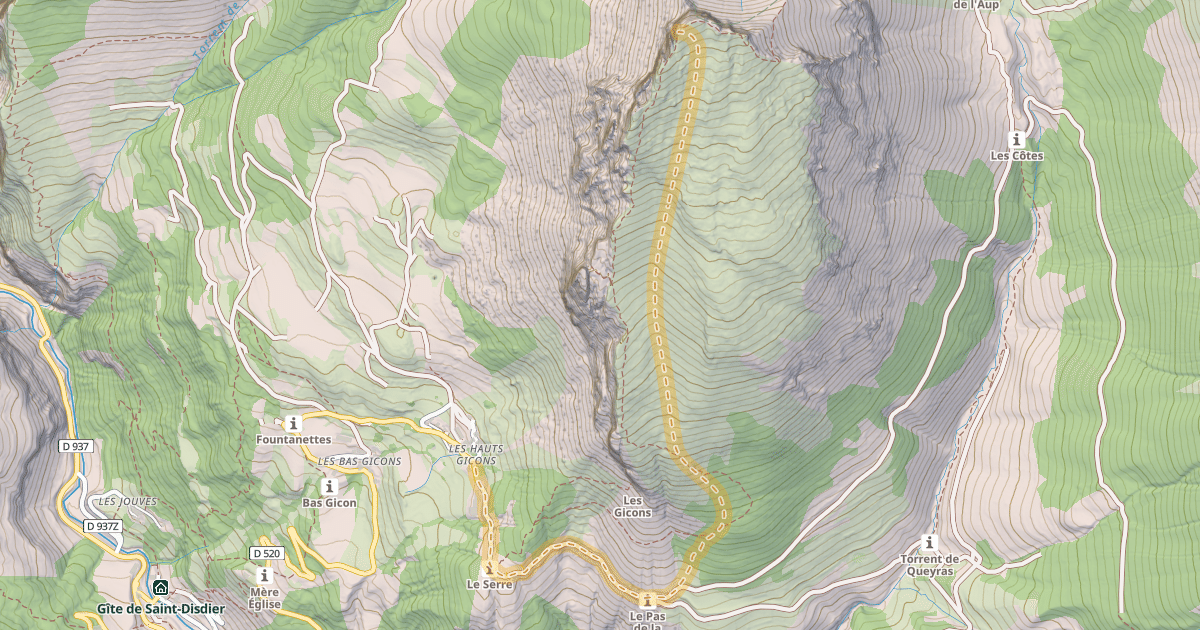 Map preview of Le Gigon — Les Hauts Gicons