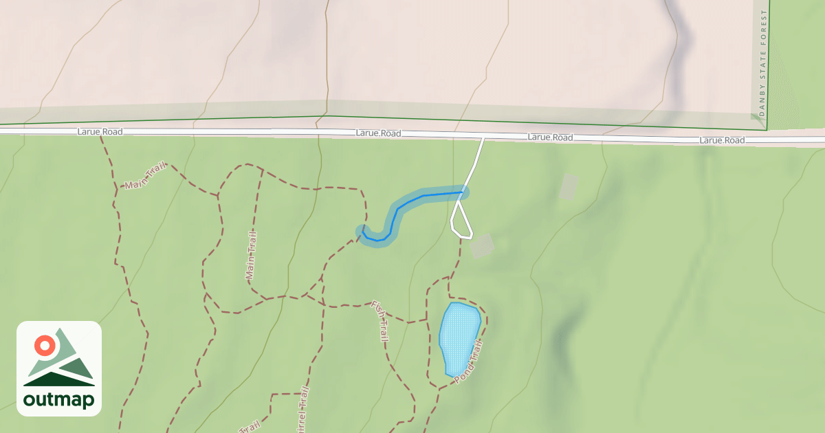 Map of Log Country Inn B&B of Ithaca Trails Lower Entrance