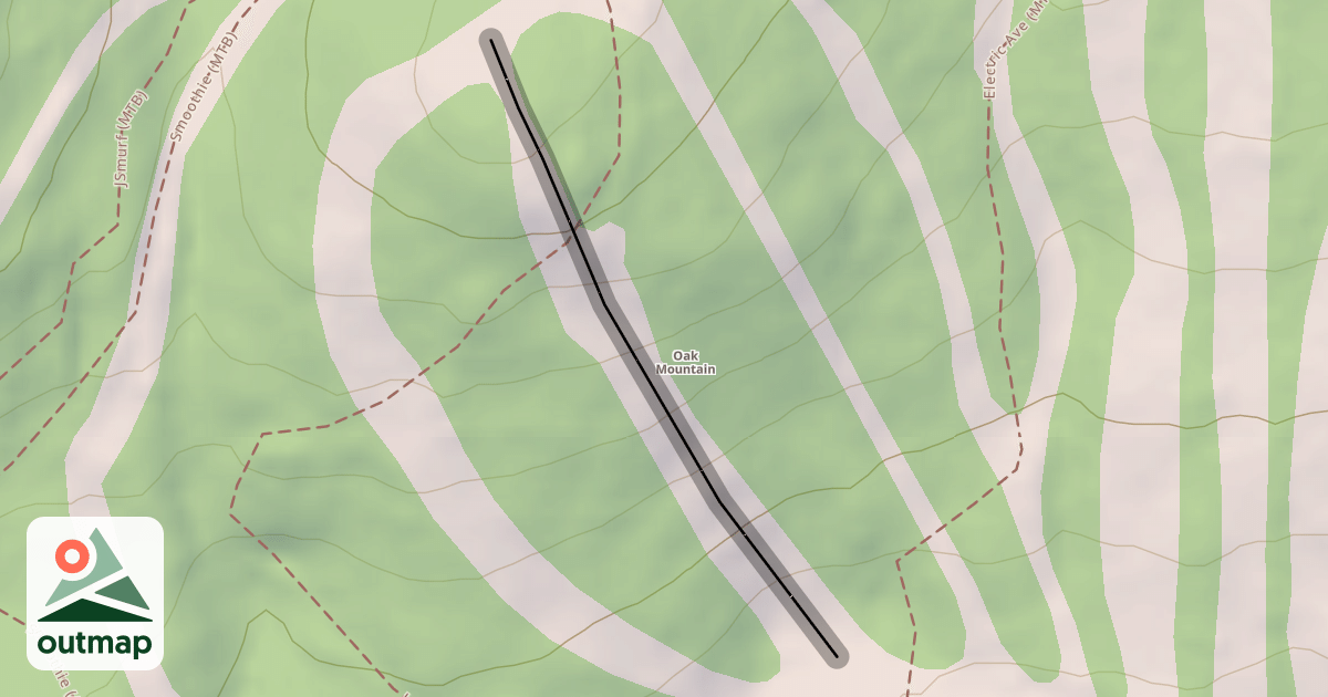 Map of Oak Mountain Run