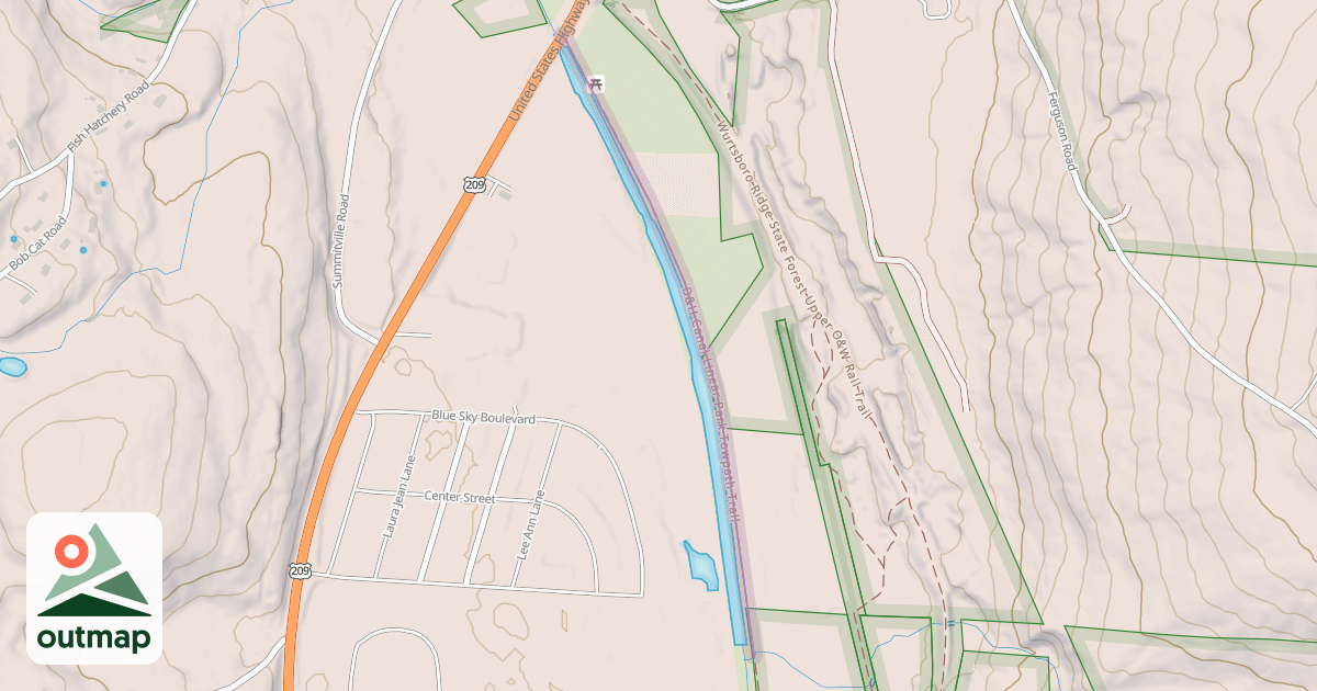 Map of D&H Canal Linear Park Towpath Trail