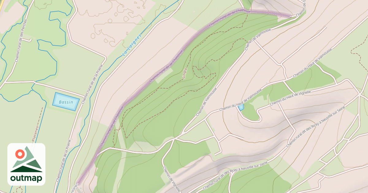 Map of Chemin rural dit de Chatelnot