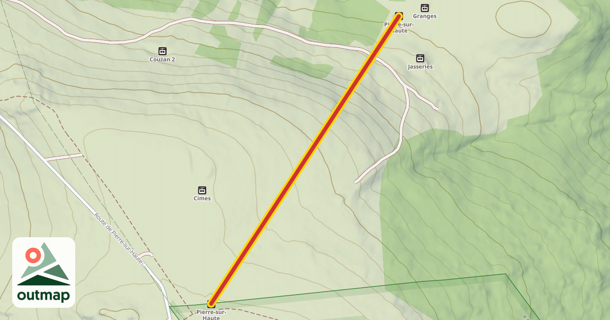 Map of Pierre-sur-Haute