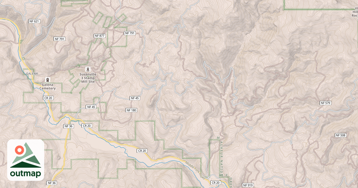 Map of JUMP-OFF JOE MRS