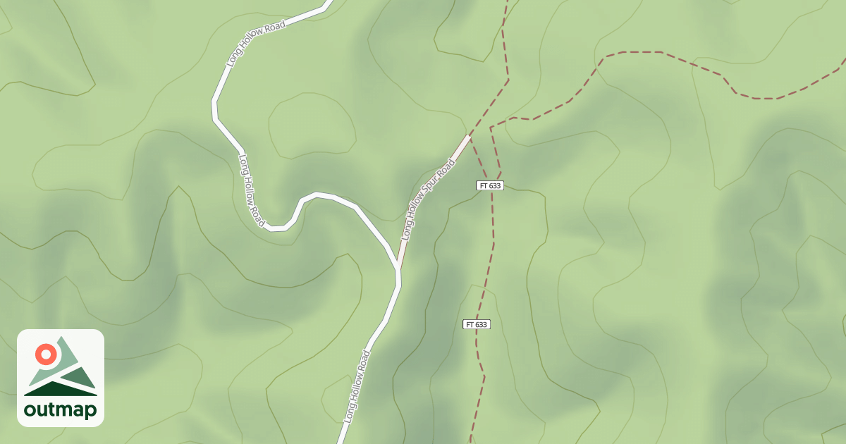 Map of LONG HOLLOW SPUR