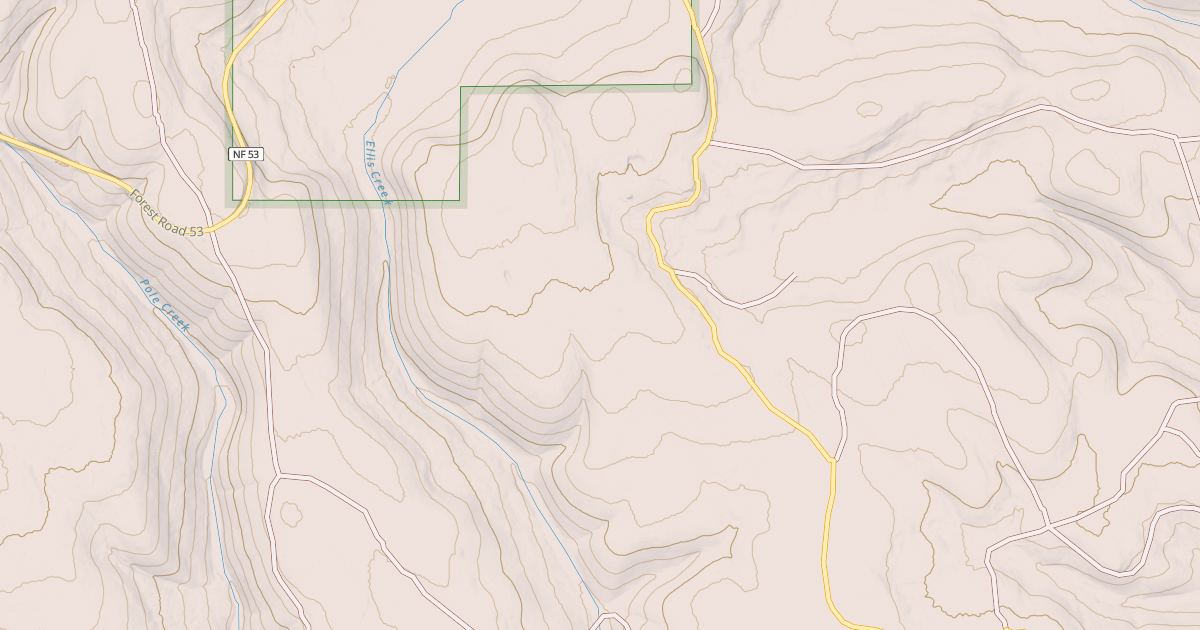Map preview of USFS National Forest System Roads {A6D93C77-0574-4F3C-9107-AEBC6B92ED63}