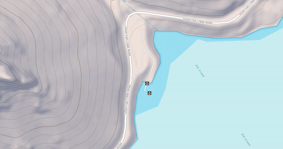 Map preview of ELK CREEK BOAT LAUNCH