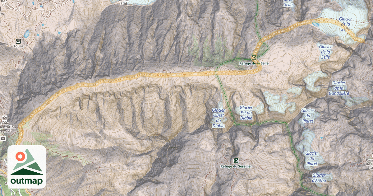Map of Col du Replat — Saint-Christophe-en-Oisans