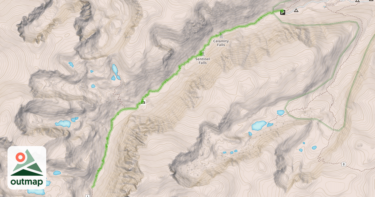 Map of West Fork Rock Creek Trail