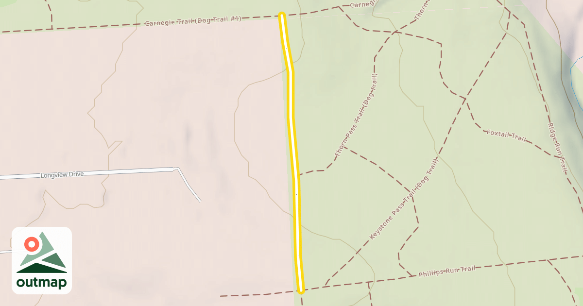 Map of Grinny Grove Trail (Dog Trail #1)