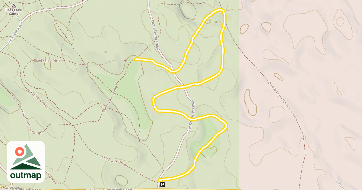 Map of Ski Trail - Pink
