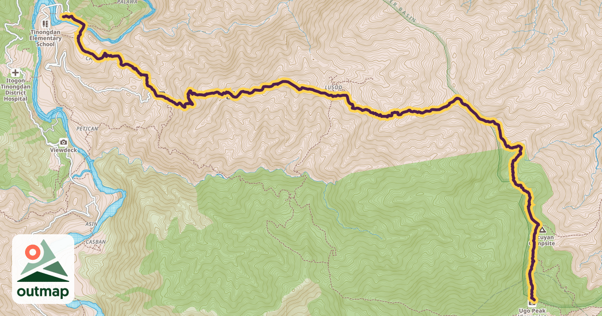 Map of Tinongdon - Ugu Trail