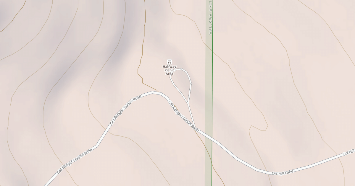 Map preview of HALFWAY PICNIC AREA