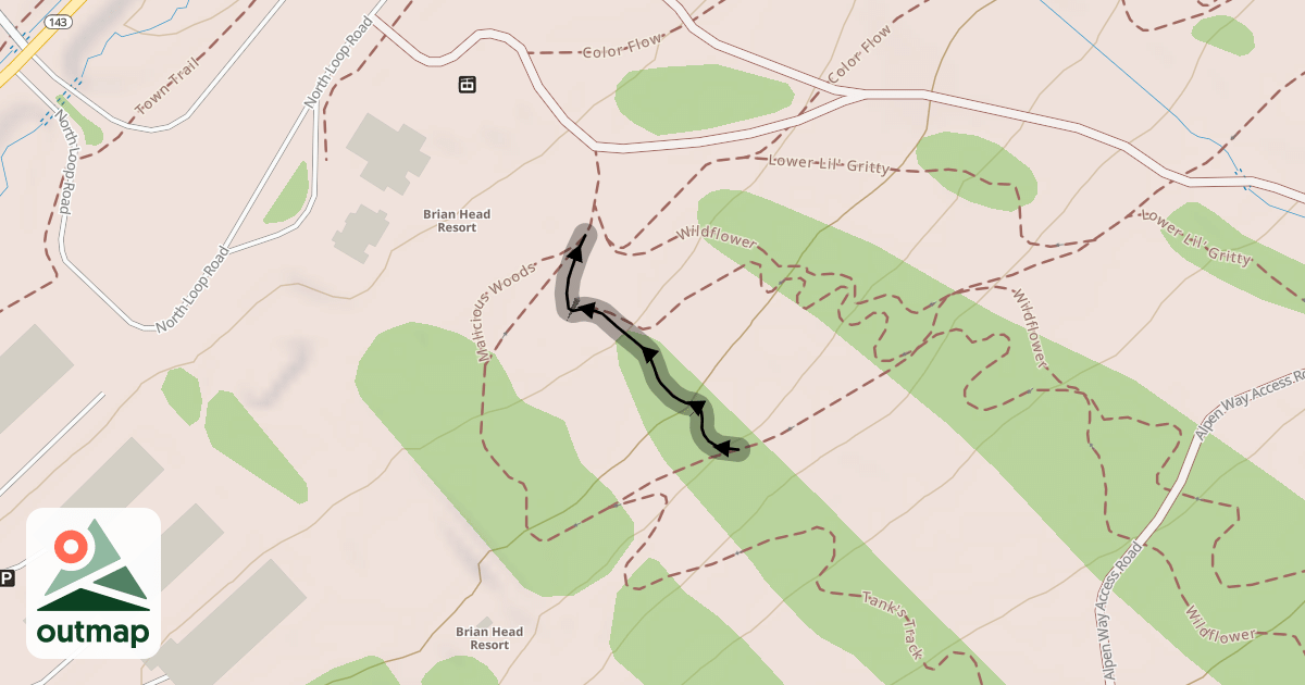 Map of Timberline Exit
