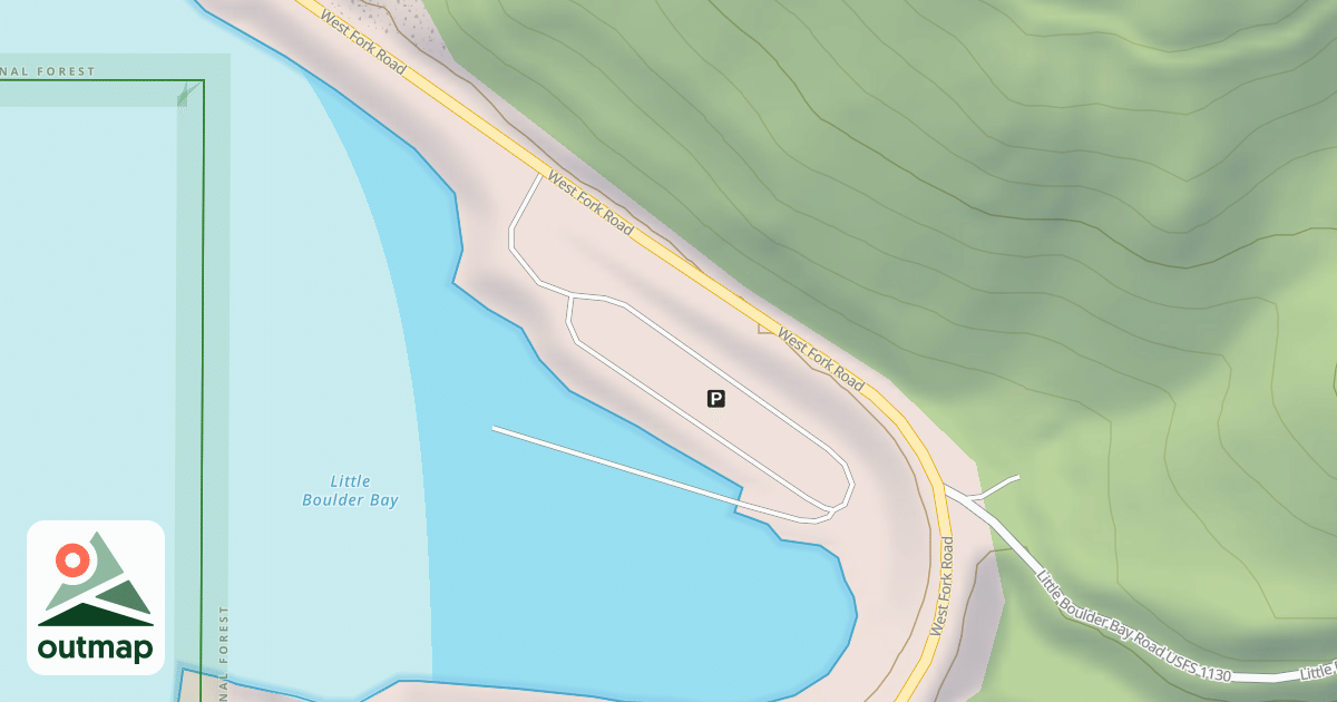 Map of (FDR) LIT. BOULDER BOAT LAUNCH