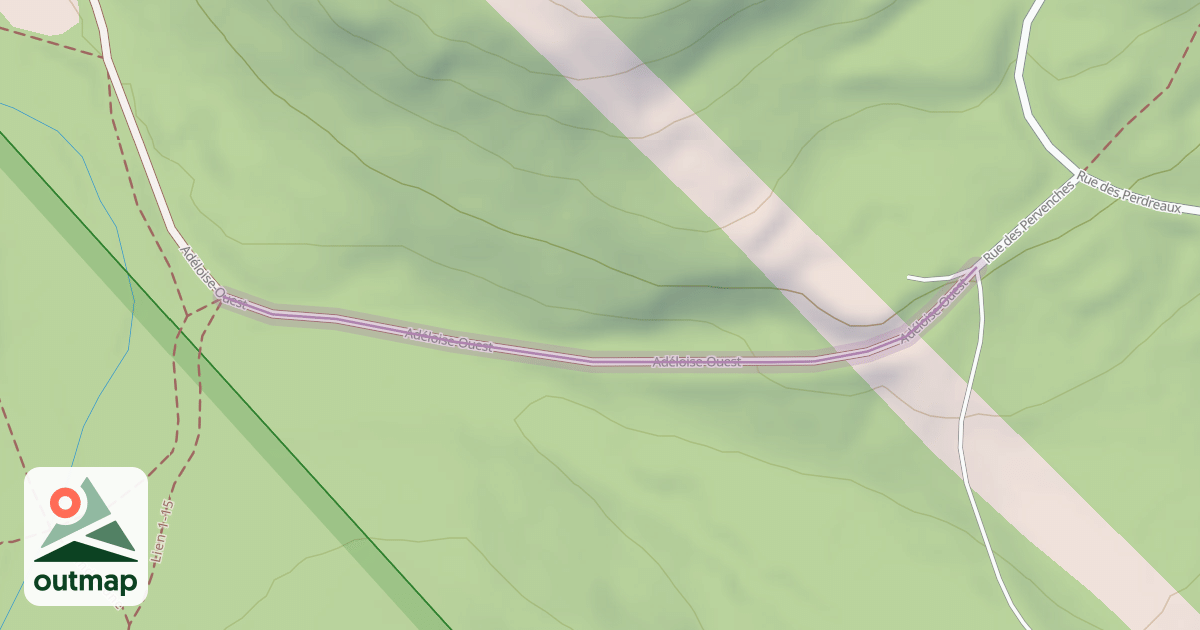 Map of Adéloise-Ouest (Ski)