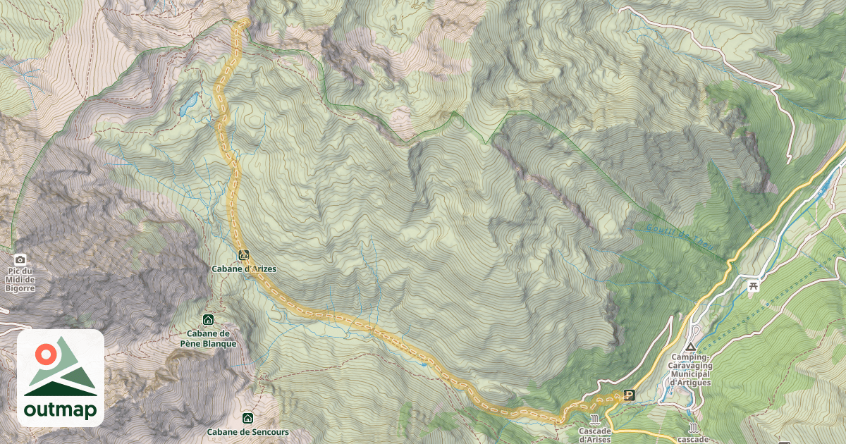 Map of La Montagnette — Artigues