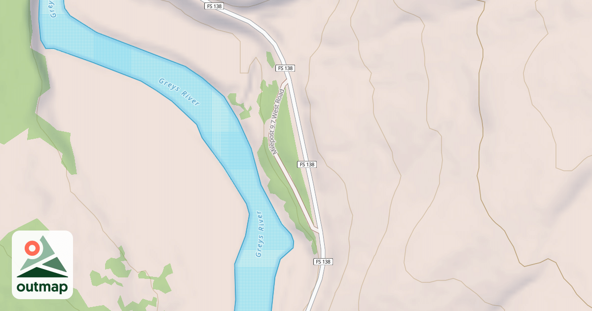 Map of MILEPOST 9.7 WEST