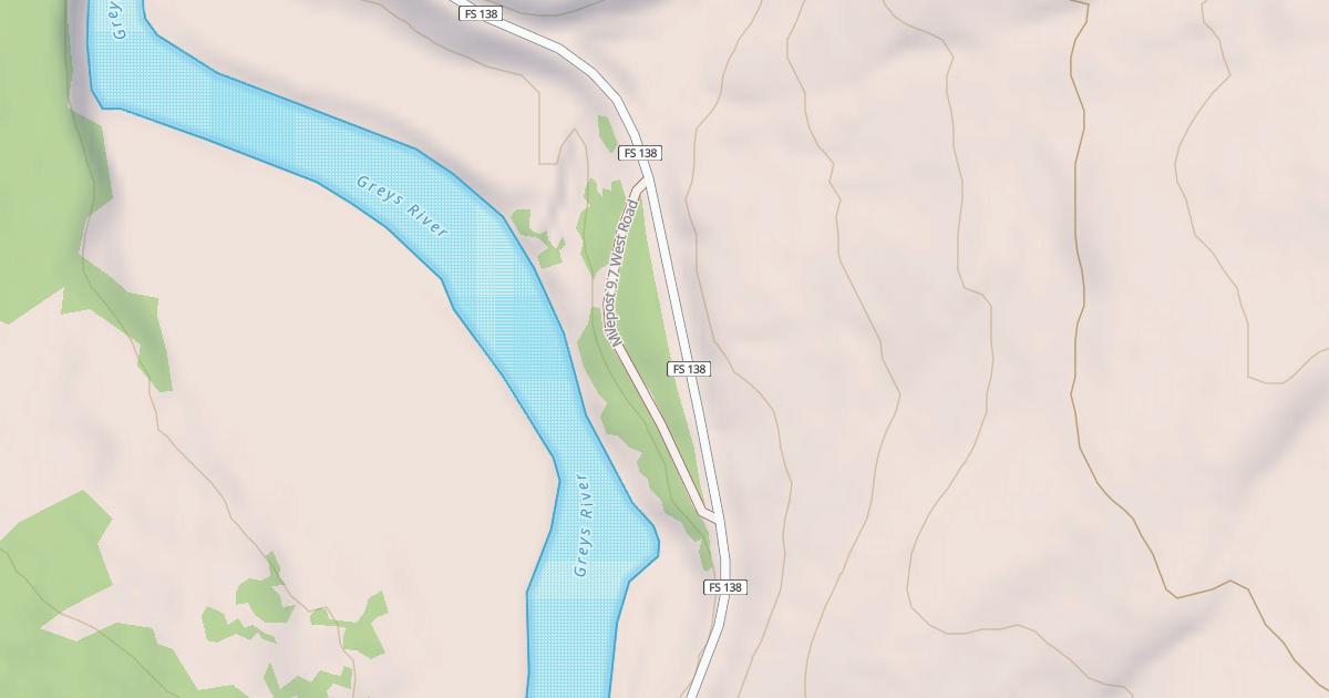 Map preview of MILEPOST 9.7 WEST