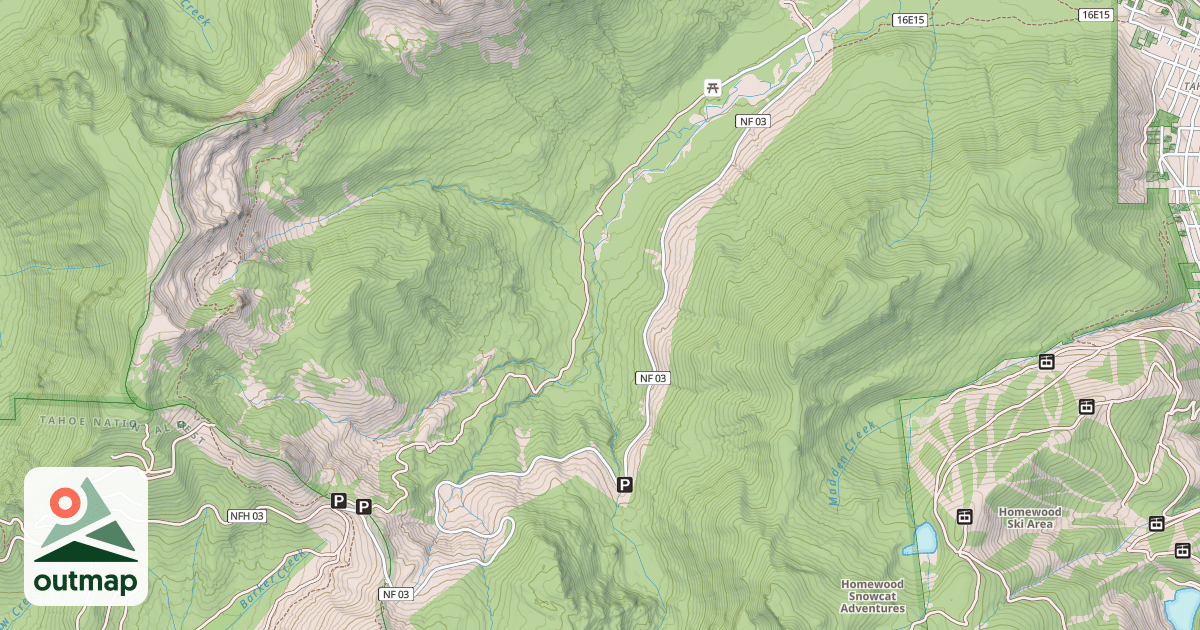 Map of BARKER PASS ROAD