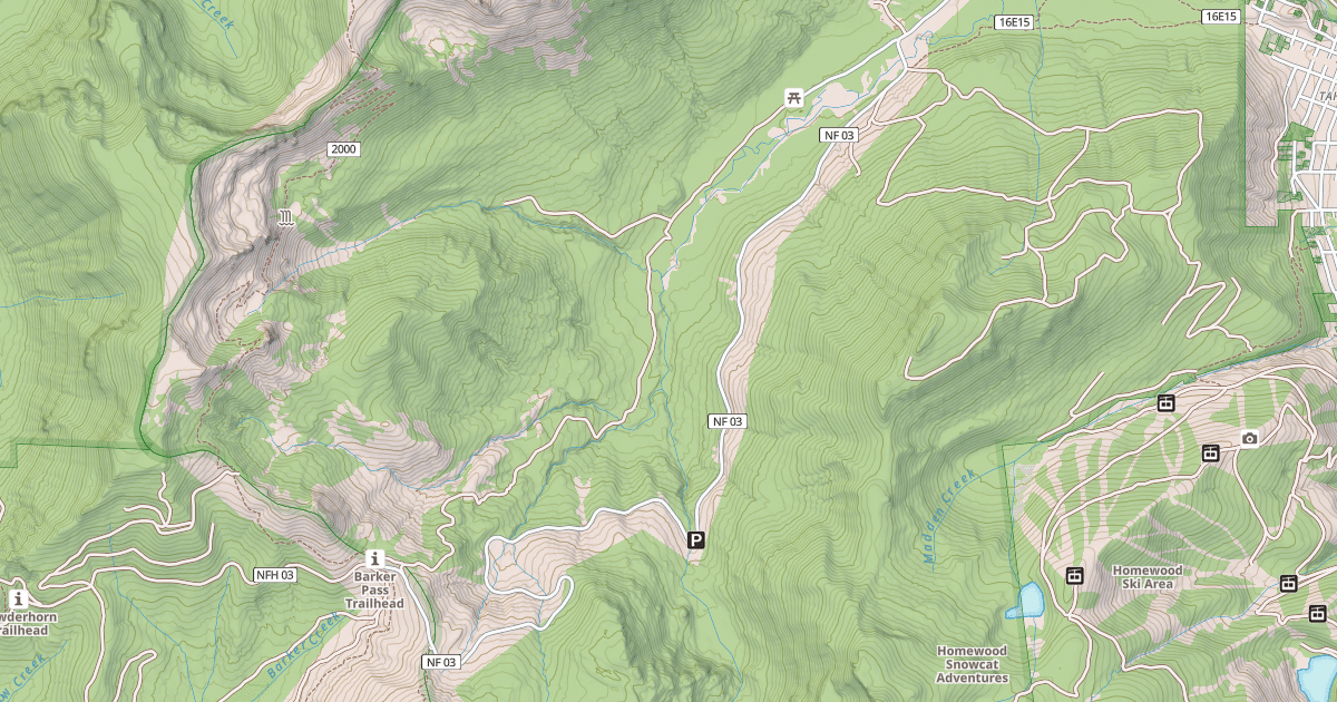 Map preview of BARKER PASS ROAD