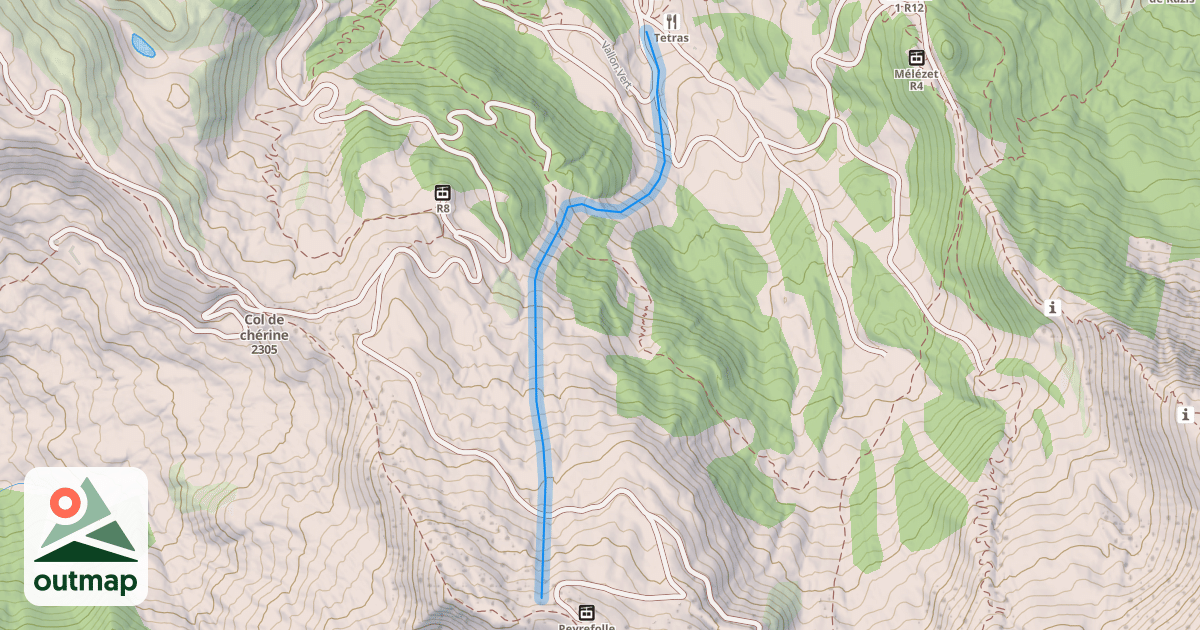 Map of Les Coqs
