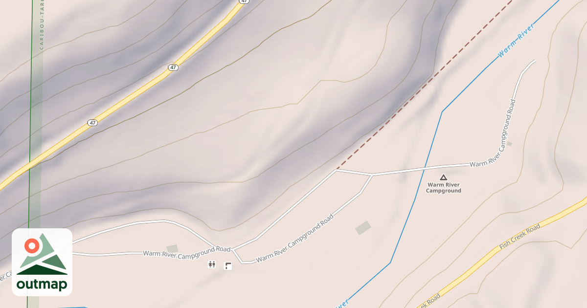 Map of WARM RIVER CG