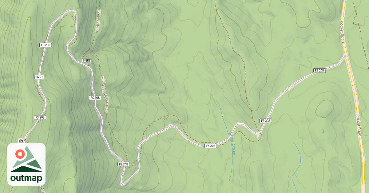 Map of JOHNS MT OVERLOOK