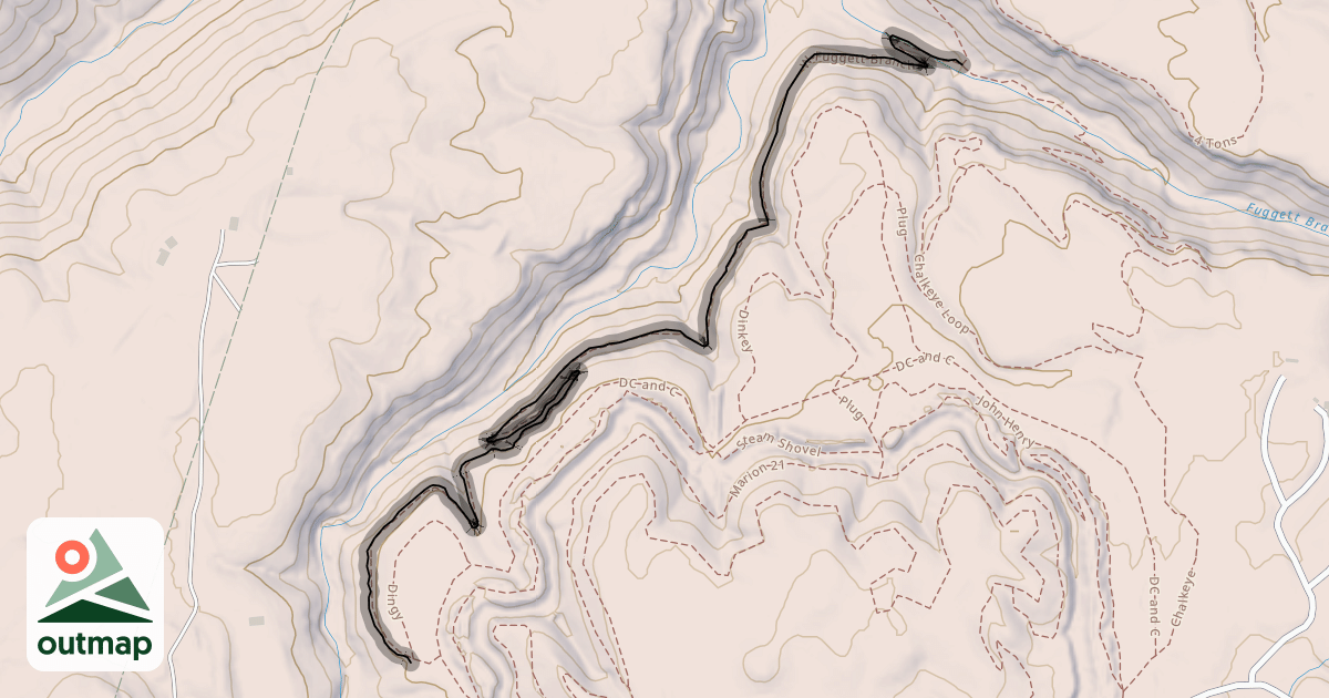 Map of W Fuggett Branch