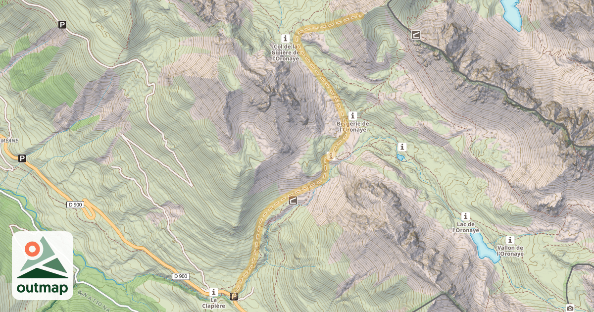 Map of Tête de Platasse — Le Pontet