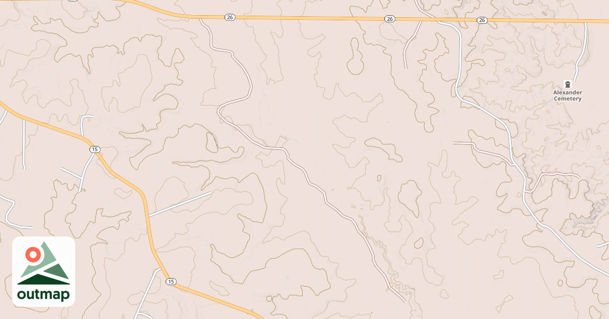 Map of WEST BLUFF CREEK