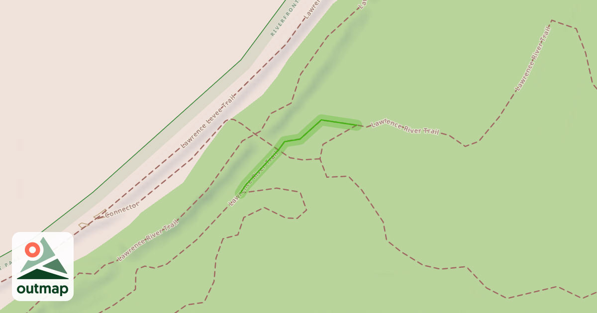 Map of Lawrence River Trail Connector