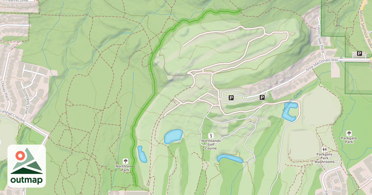 Map of Golf Course Trail