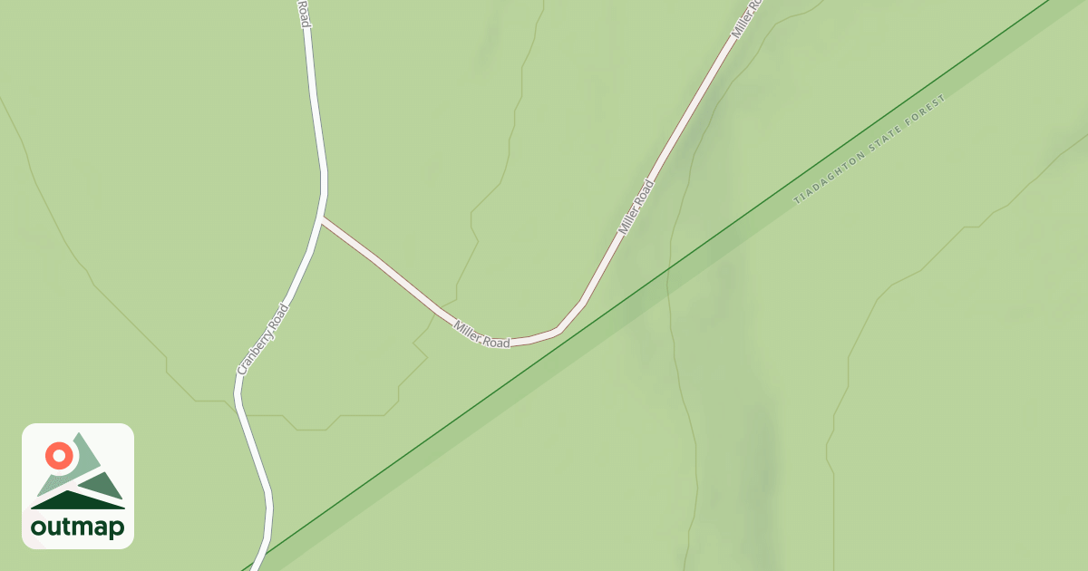 Map of Tiadaghton State Forest Snowmobile Trails