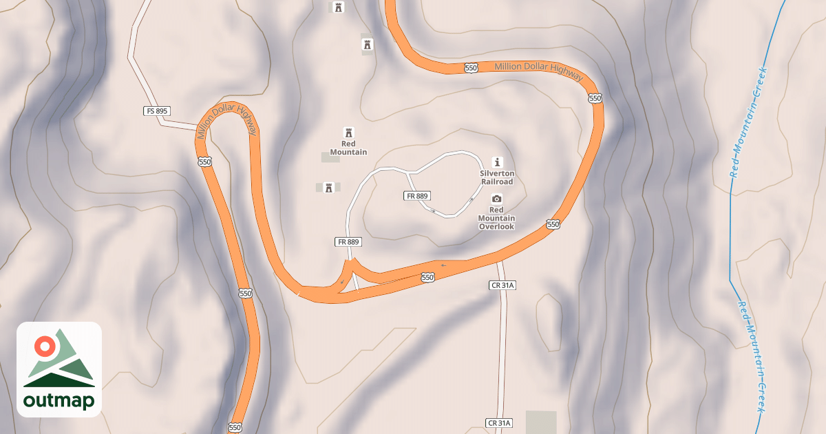 Map of RED MOUNTAIN OVERLOOK