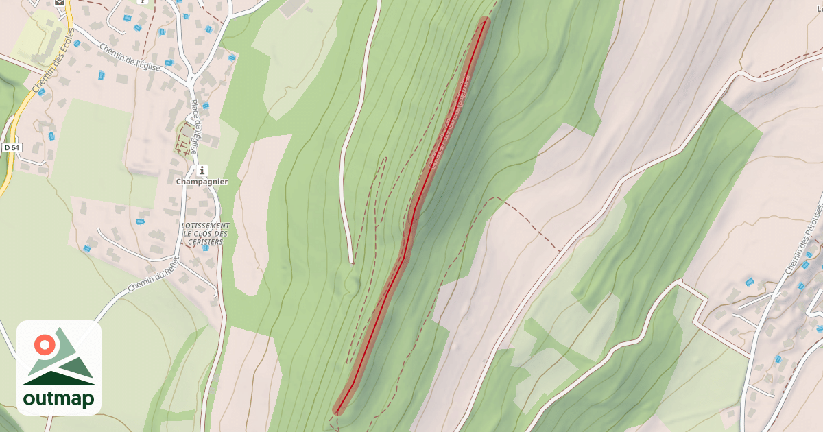 Map of Crêtes de Champagnier