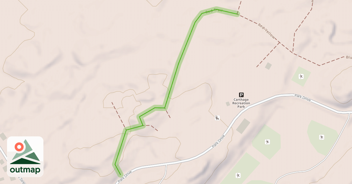Map of Red Trail