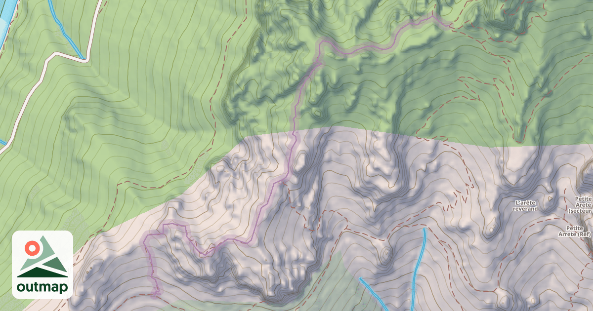 Map of (sportif)  Sentier  BRUNET